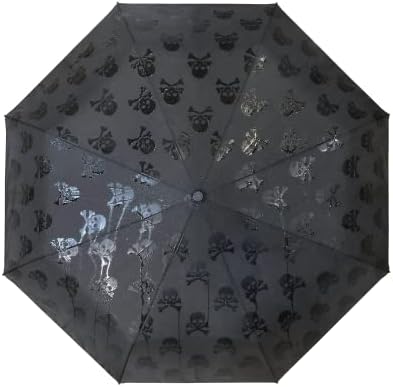 Suck UK Smiley Face Umbrella Umbrellas For Rain & Travel Umbrella Smiley Face Gifts Folding Compact Umbrella Portable Umbrella Reverse Design Windproof Umbrella For Kids Small Umbrella